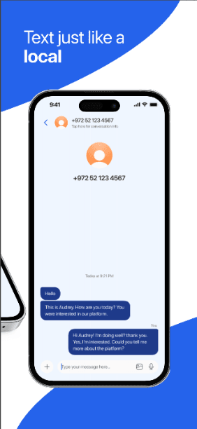 KavIL SMS conversation screen